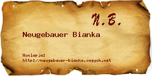 Neugebauer Bianka névjegykártya
